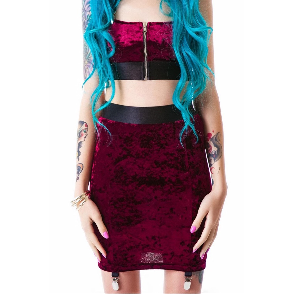 Velvet Garter Skirt